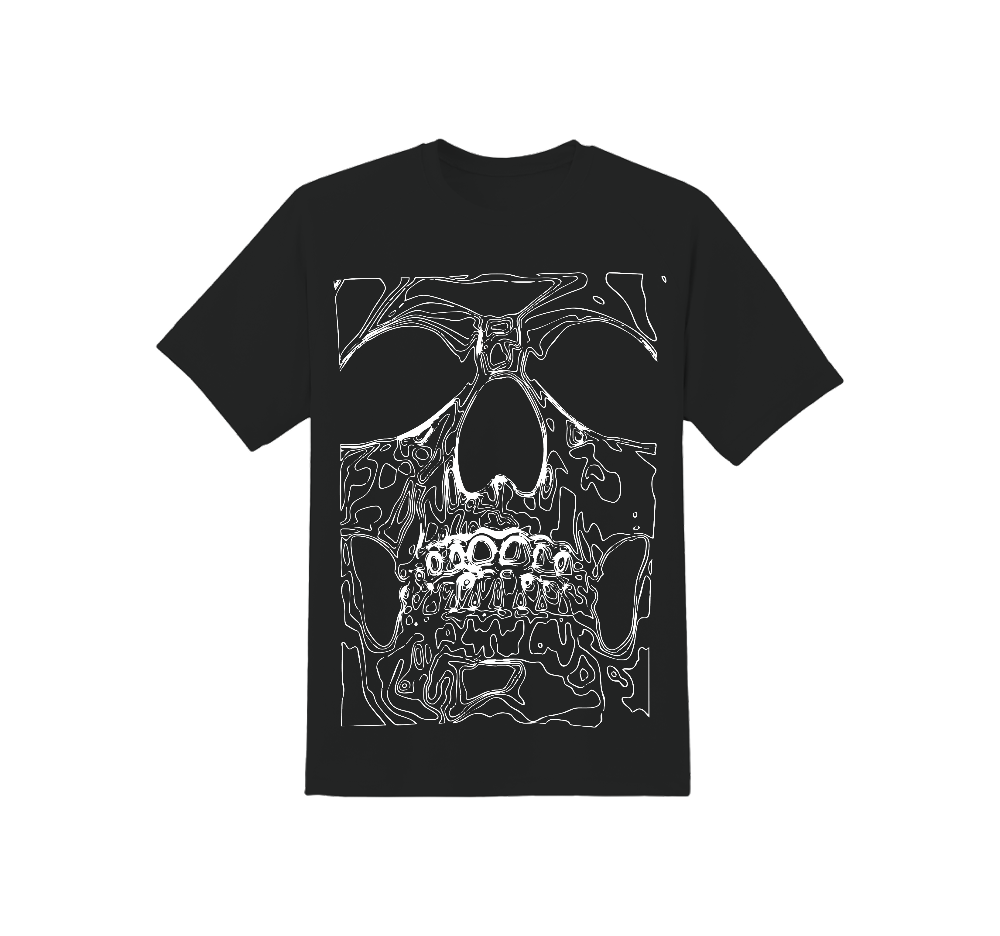 Skully lines Round-neck T-shirt