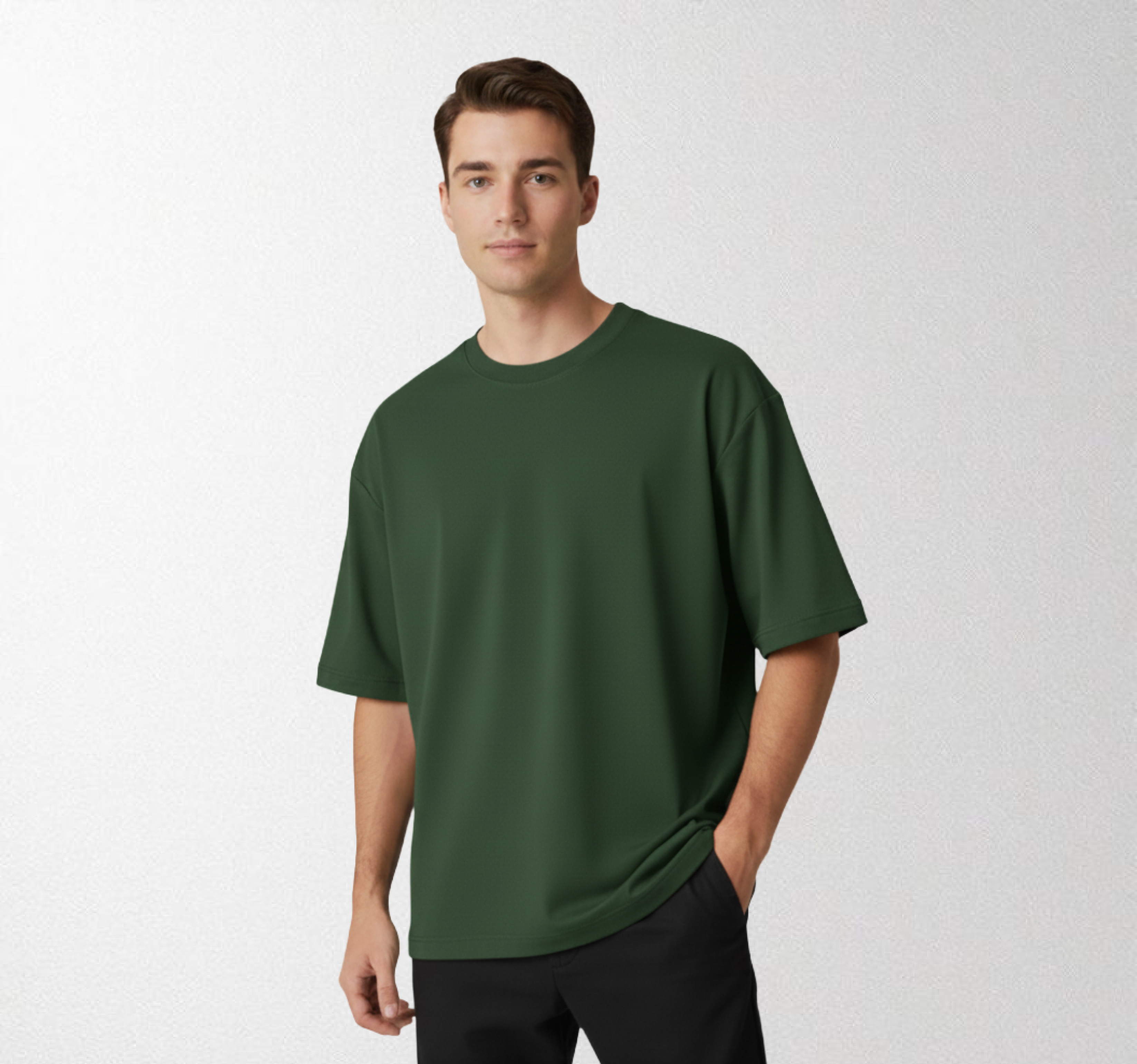 Blank Oversize Tee Bottle green