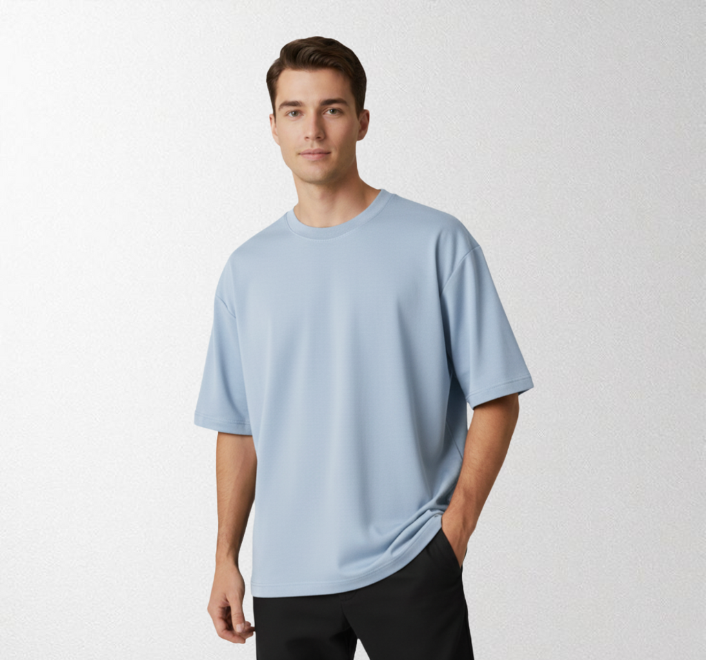 Blank Oversize Tee Sky Blue