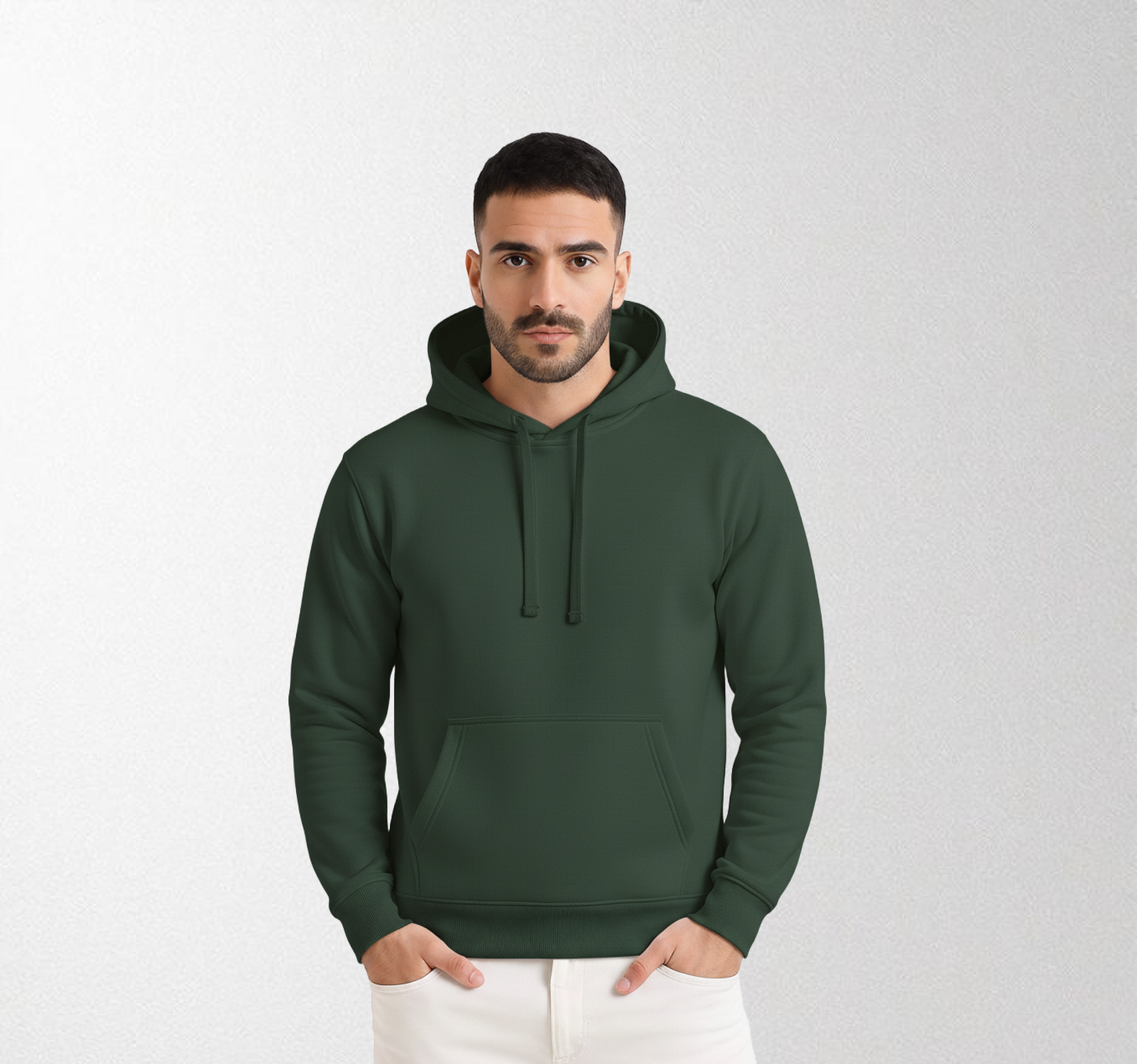 Blank Hoodie Bottle Green