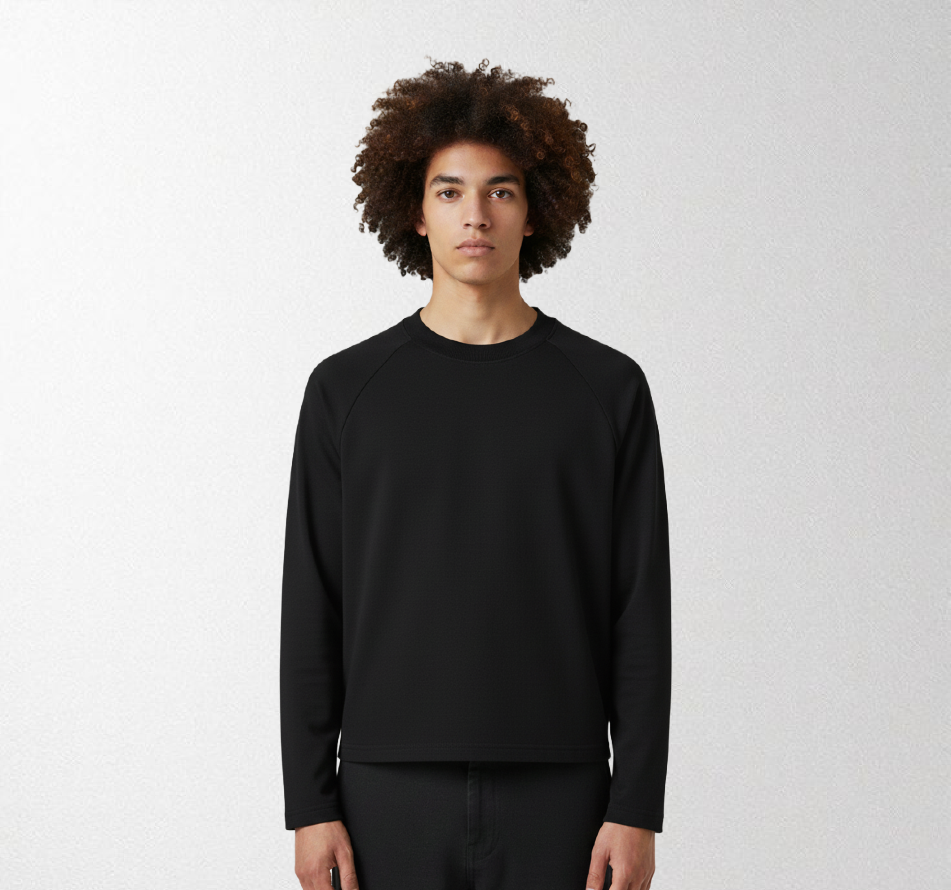 Blank Cropped Tee Full sleves Black