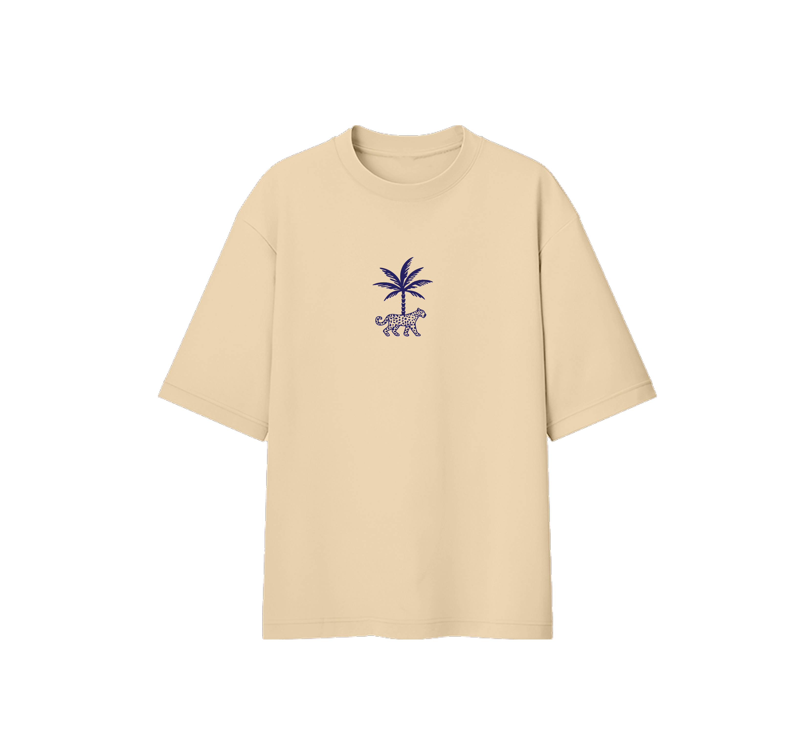 Blue Plam Retro Oversize Tee