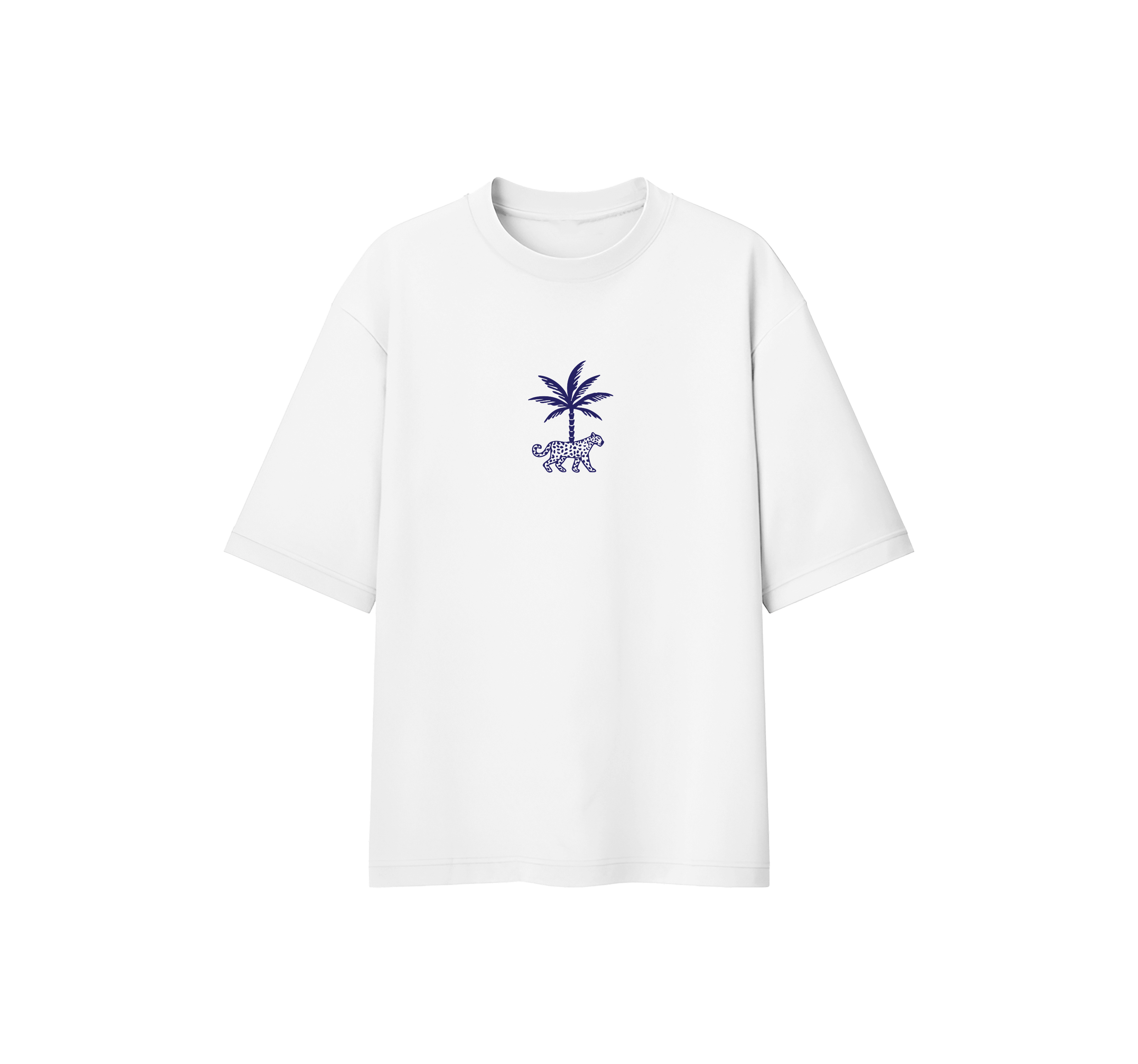 Blue Plam Retro Oversize Tee