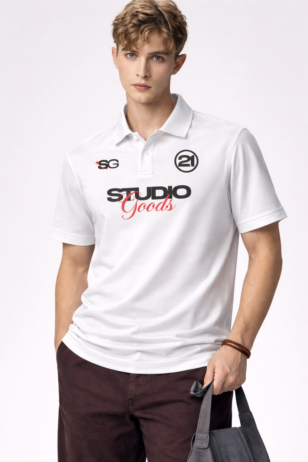 Studio Goods™ Classic Polo – White