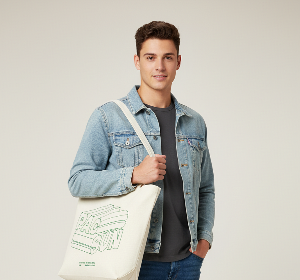 PAC SUN Typography Tote Bag