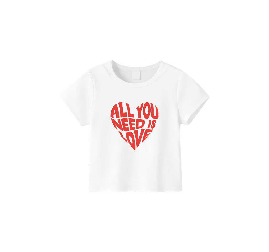 All You Need Is Love Crop Top