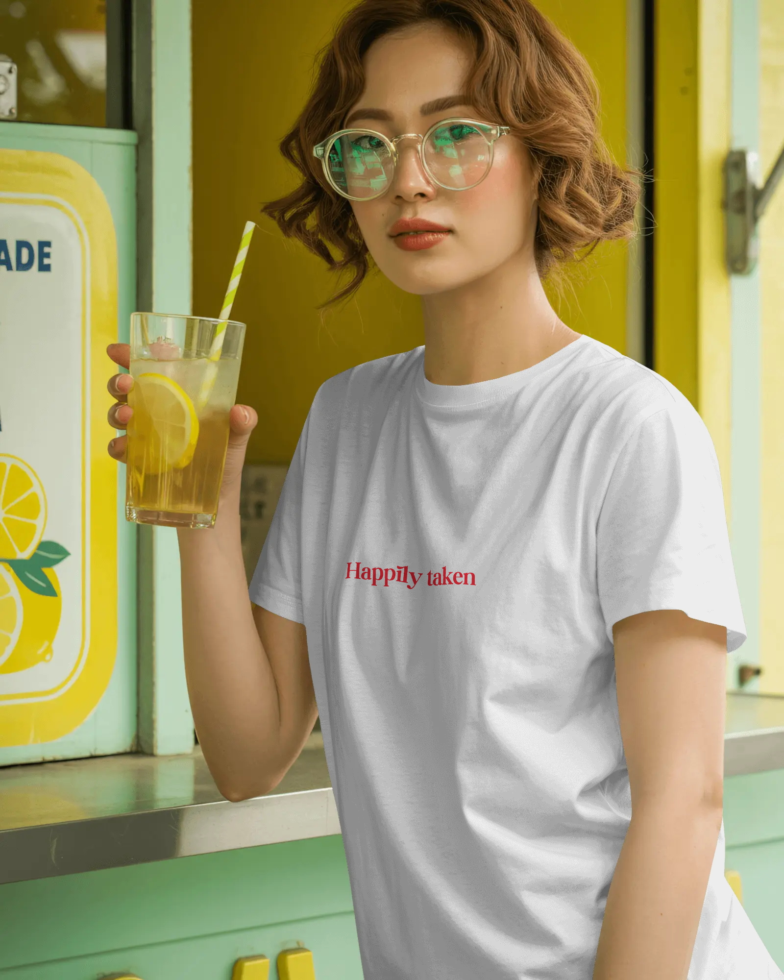 Happily Taken Round Neck T-shirt