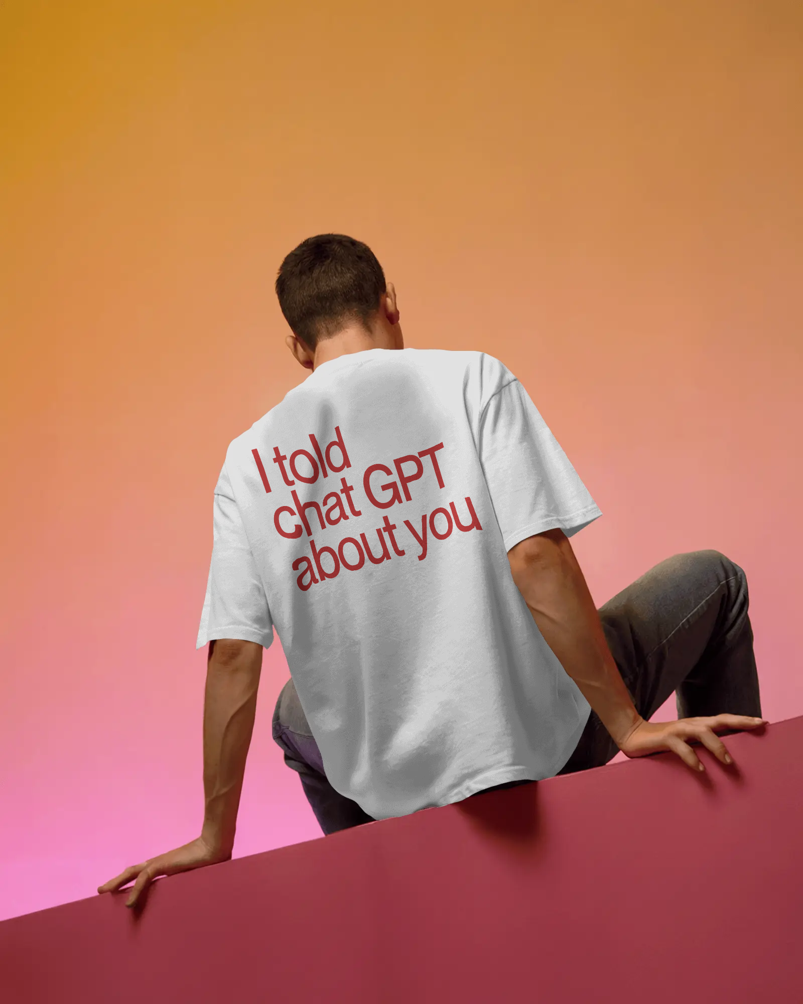 Chatgpt Round Neck Oversize Tee