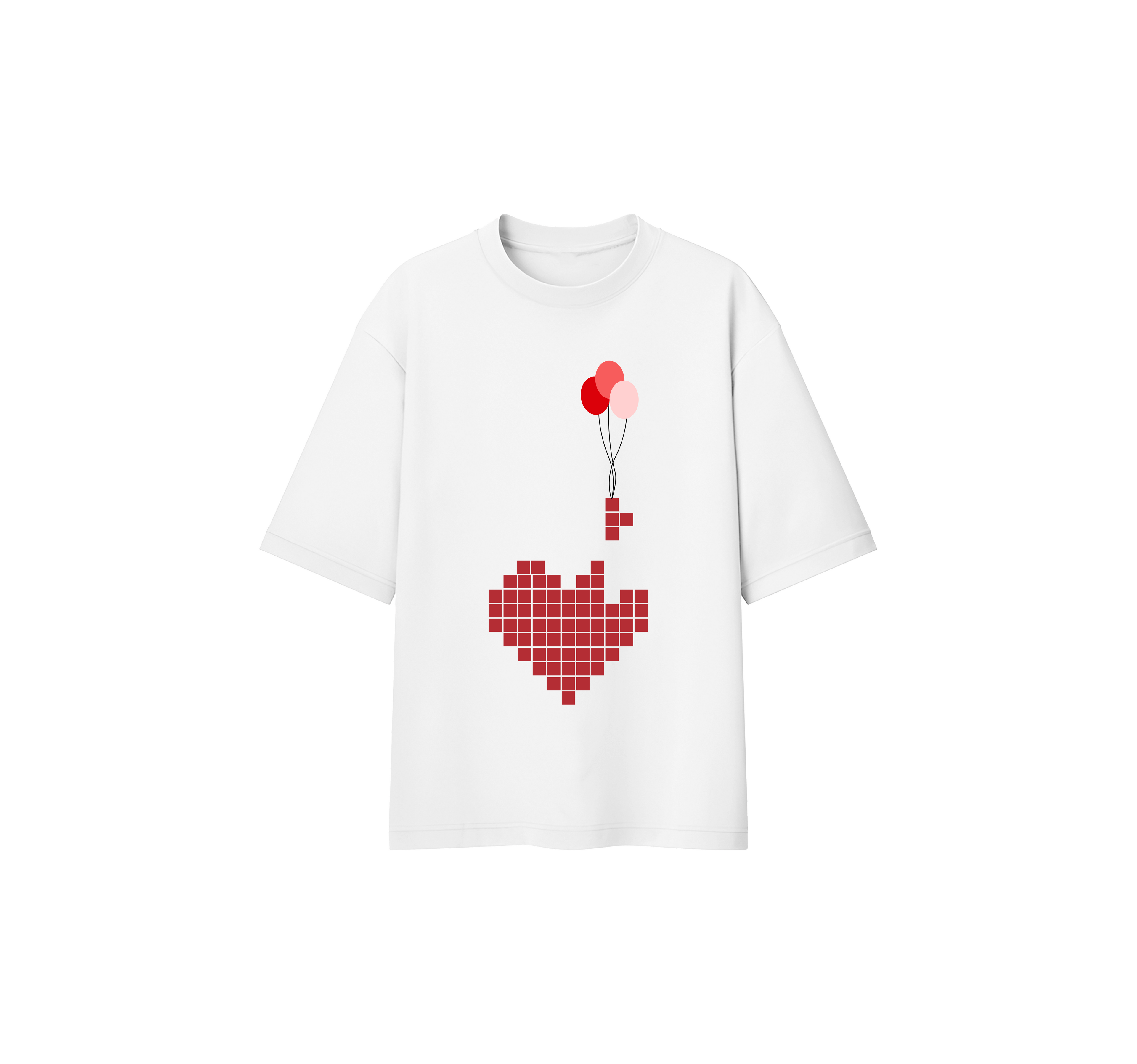 Heart Tetris Oversize Tee