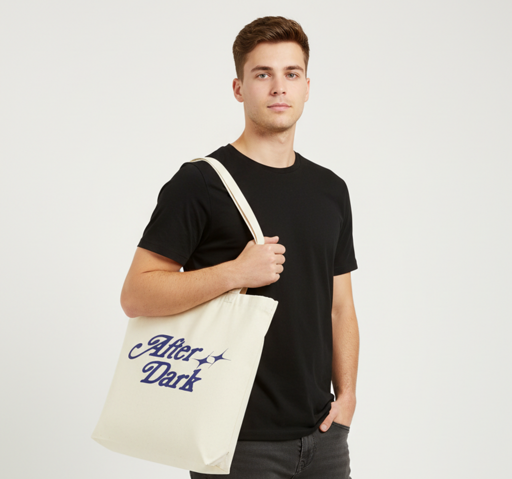 After dark Typography Tote Bag