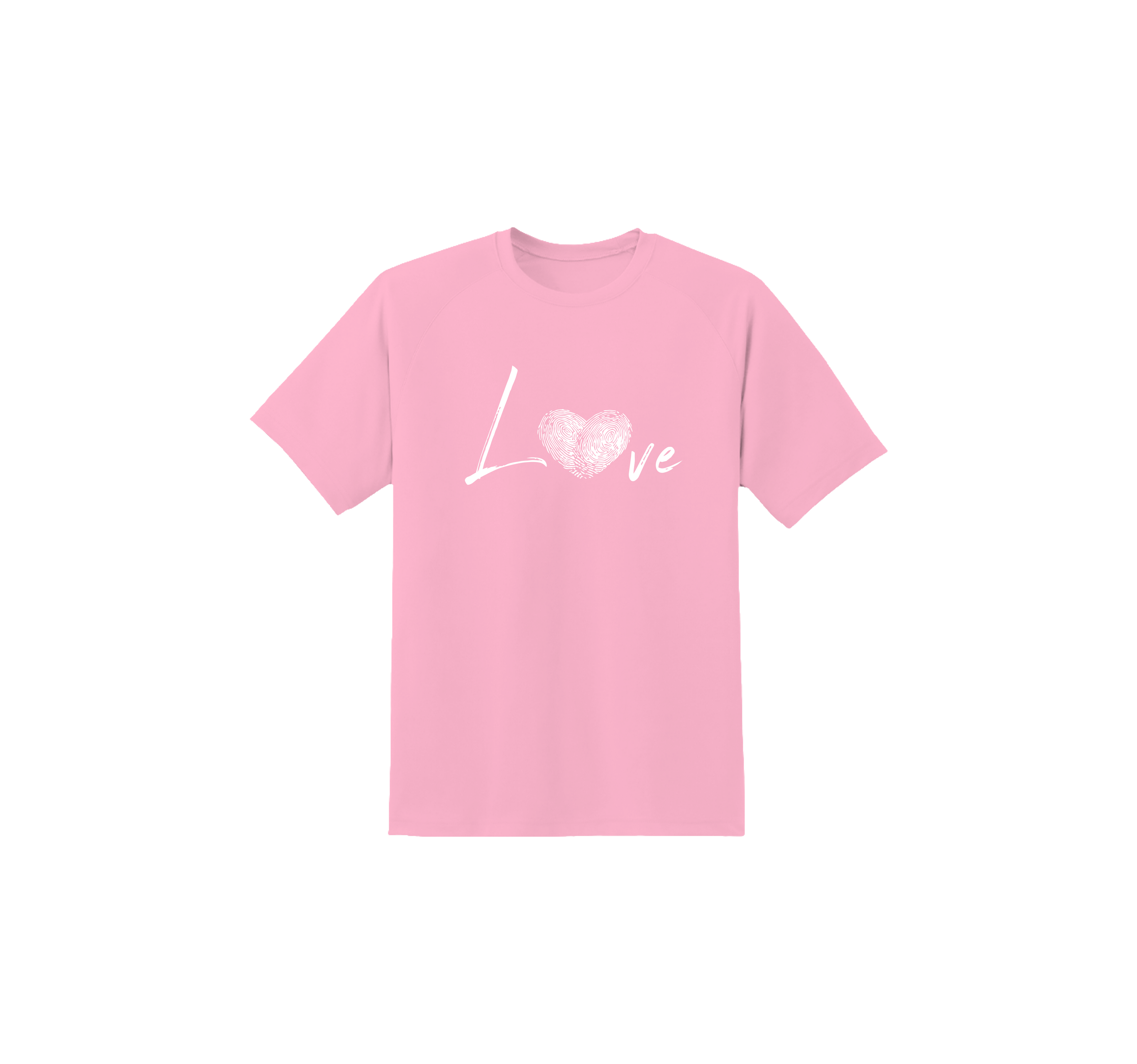 Love Fingerprint Round Neck T-Shirt