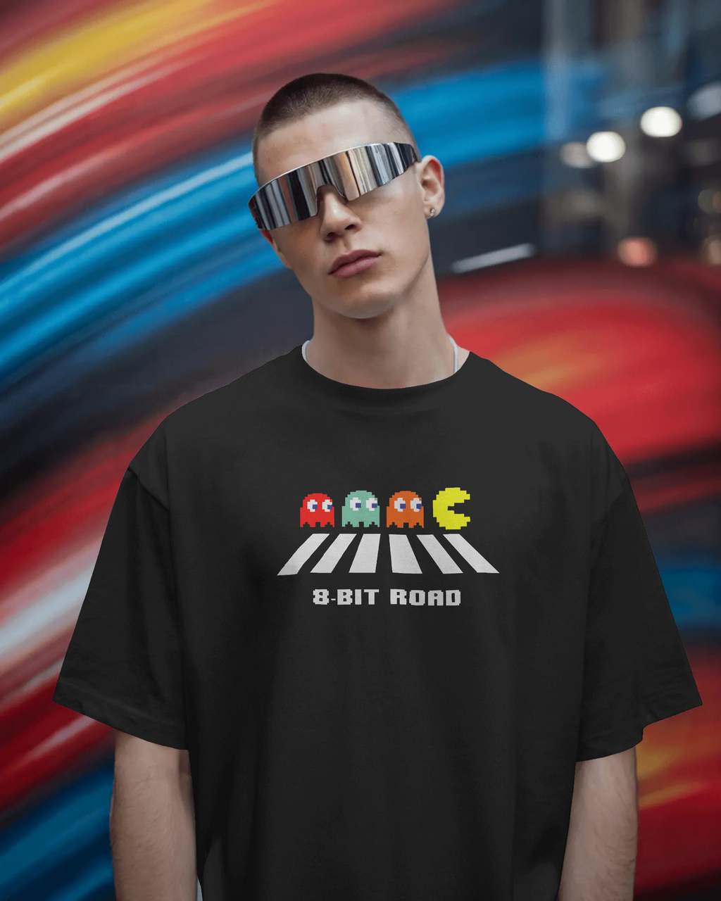 8-BIT ROAD Oversized Tee