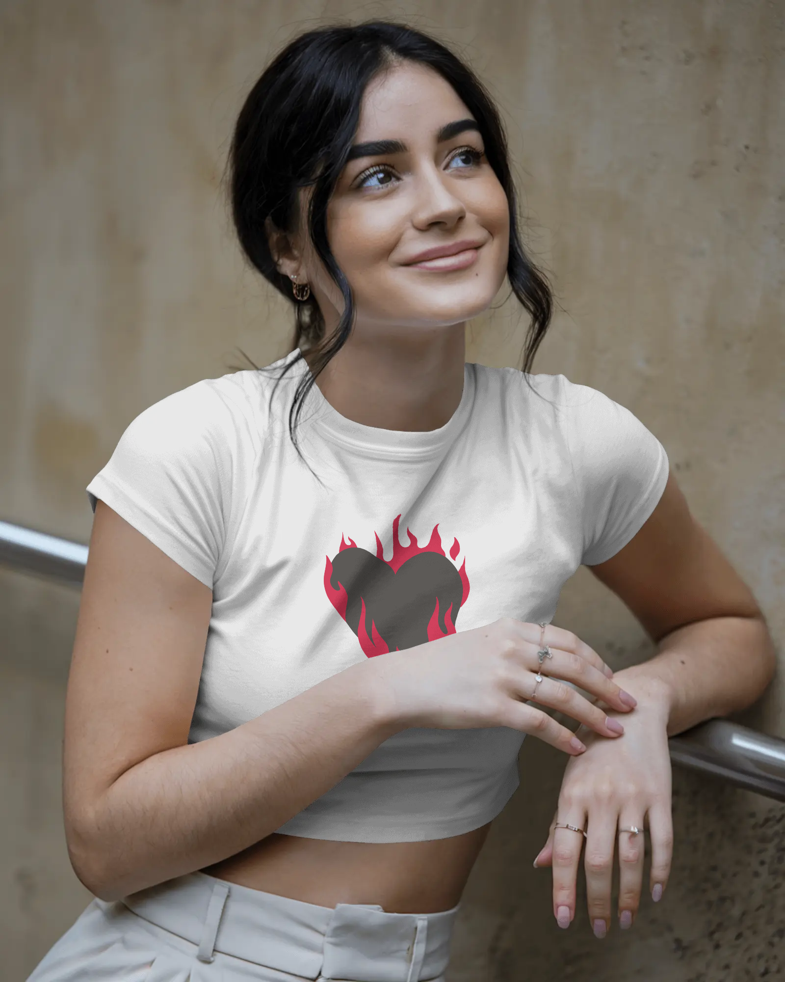 Fire Heart Crop Top